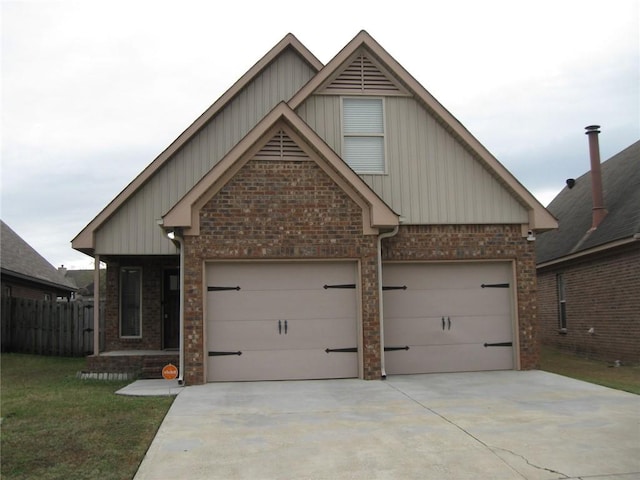 craftsman-style home with a garage