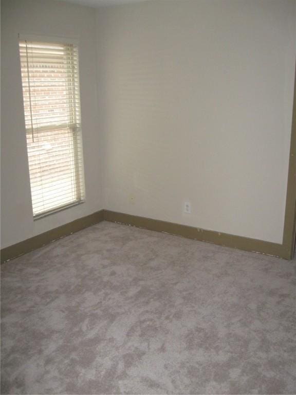 carpeted spare room featuring a wealth of natural light