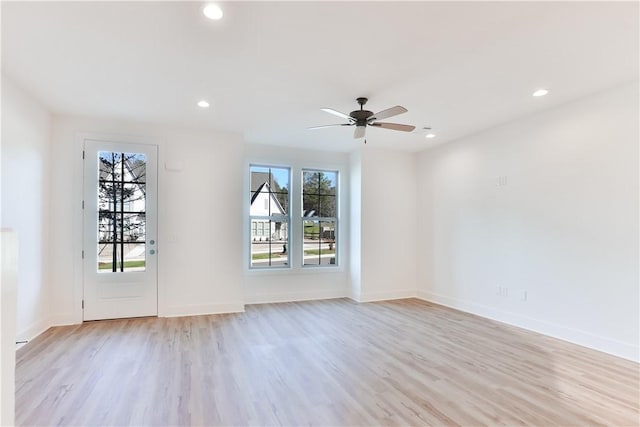 0309 Northgate Blvd, Auburn, AL 36830 - empty room featuring healthy amount of natural light, light wood-type flooring, ceiling fan, and recessed lighting