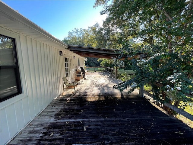 view of wooden terrace