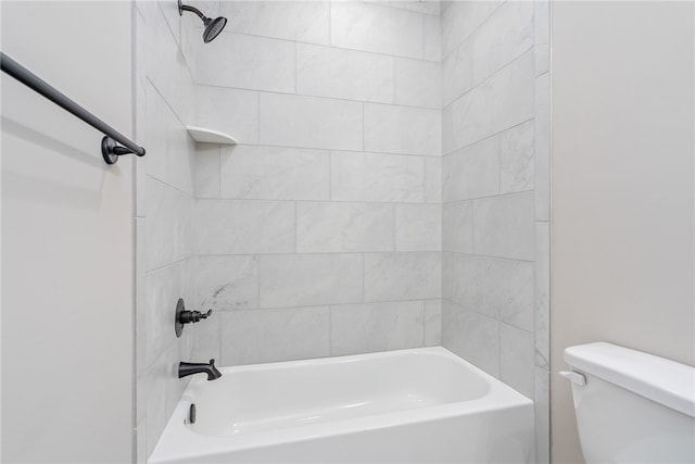 full bathroom with toilet and shower / bathtub combination