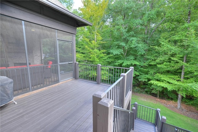 view of wooden deck