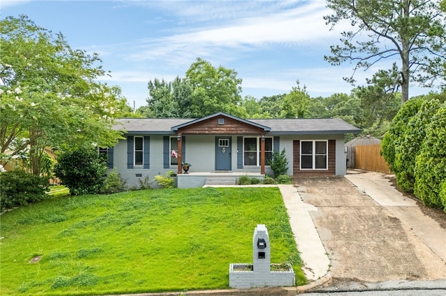 608 Edgewood Dr, Auburn, AL 36830 - ranch-style house featuring a porch and concrete driveway