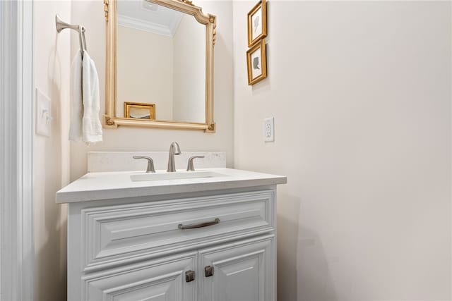 554 Arbor Dr, Auburn, AL 36830 - bathroom with crown molding and vanity