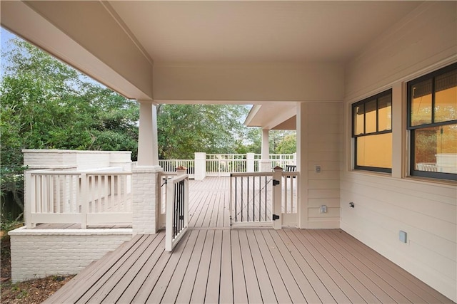 view of wooden terrace