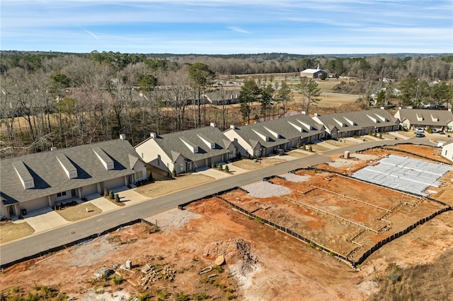 bird's eye view with a residential view