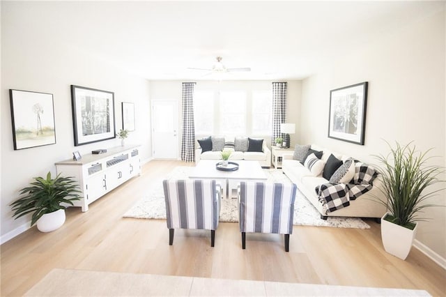 361 Lee Rd Unit 2232, Lot20, Cusseta, AL 36852 - living room with a ceiling fan, baseboards, and light wood-style floors