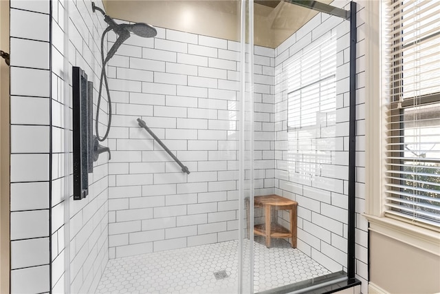 bathroom with walk in shower