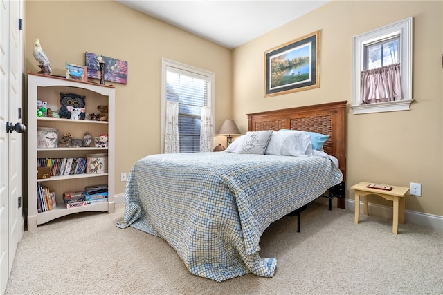 view of carpeted bedroom