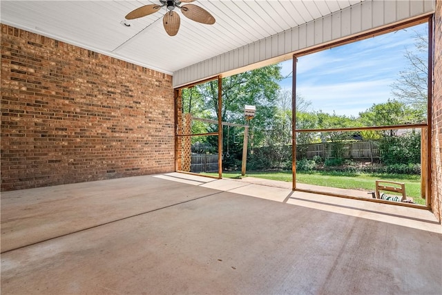 1817 Roanoke Ln, Auburn, AL 36830 - unfurnished sunroom featuring ceiling fan