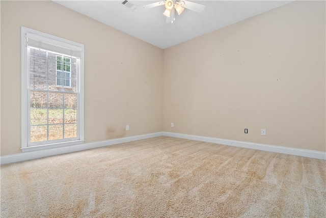 1817 Roanoke Ln, Auburn, AL 36830 - carpeted spare room featuring baseboards and ceiling fan