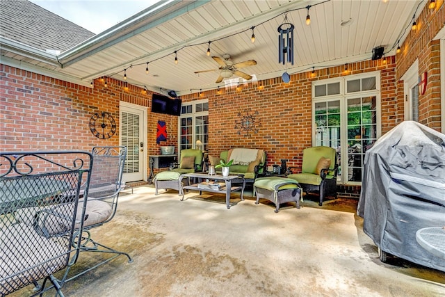 1939 Windway Rd, Auburn, AL 36830 - view of patio featuring ceiling fan and an outdoor living space