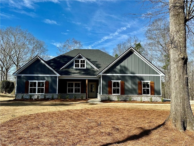 craftsman-style home featuring a porch and board and batten siding