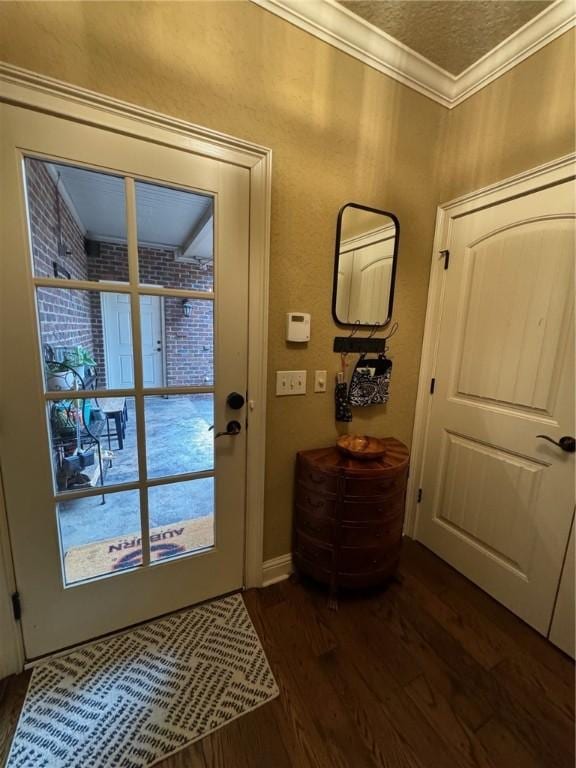 1336 Gatewood Dr, Auburn, AL 36830 - doorway featuring wood finished floors and crown molding