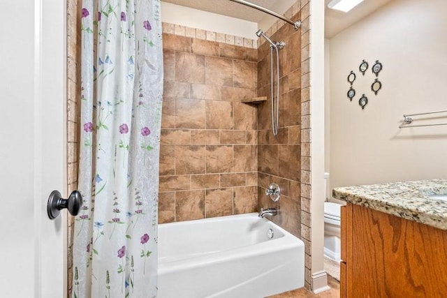 14699 Lee Road 188, Waverly, AL 36879 - full bathroom with vanity, shower / bath combo with shower curtain, and toilet