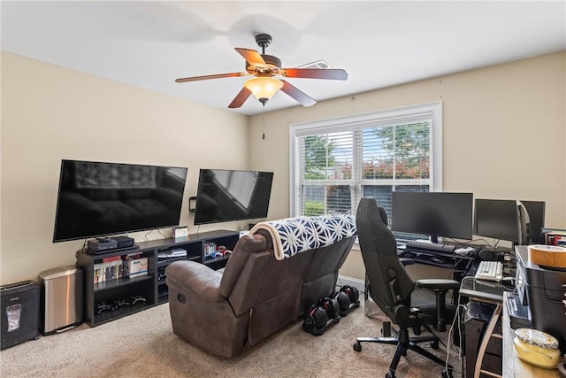 661 Deer Run Rd, Auburn, AL 36832 - office space with carpet floors and a ceiling fan