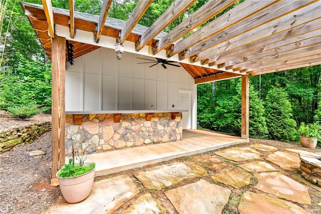 1806 Bluestone Ct, Auburn, AL 36830 - view of patio with ceiling fan