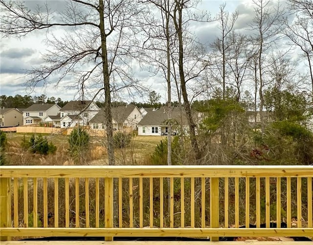 deck featuring a residential view