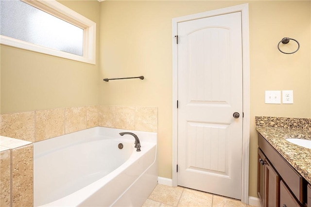 1931 Sequoia Dr, Auburn, AL 36879 - full bath with a garden tub, vanity, and tile patterned floors
