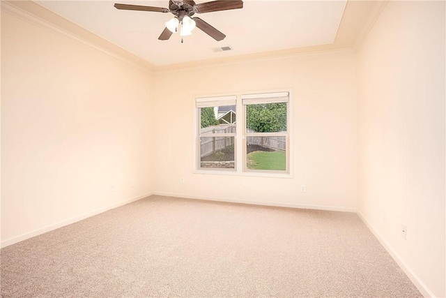 1931 Sequoia Dr, Auburn, AL 36879 - empty room with crown molding, light carpet, and ceiling fan