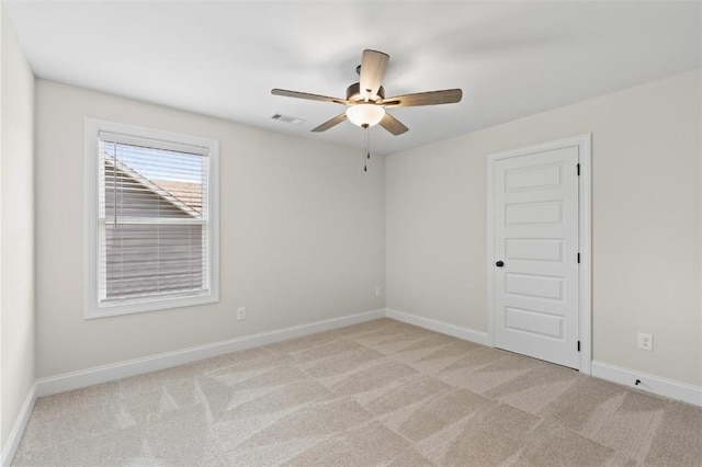 2140 Autumn Ridge Way, Auburn, AL 36879 - empty room with light colored carpet, a ceiling fan, and baseboards