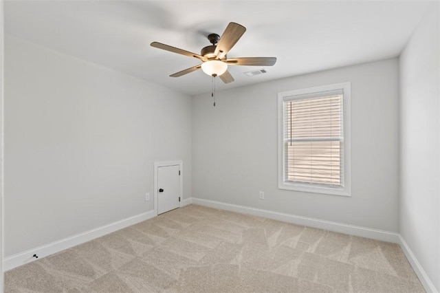 2140 Autumn Ridge Way, Auburn, AL 36879 - unfurnished room with a ceiling fan, light carpet, and baseboards