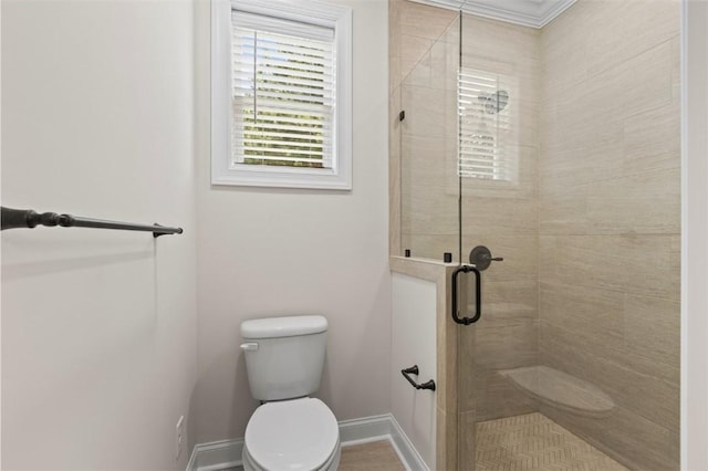2140 Autumn Ridge Way, Auburn, AL 36879 - full bath with toilet, a shower stall, baseboards, and crown molding