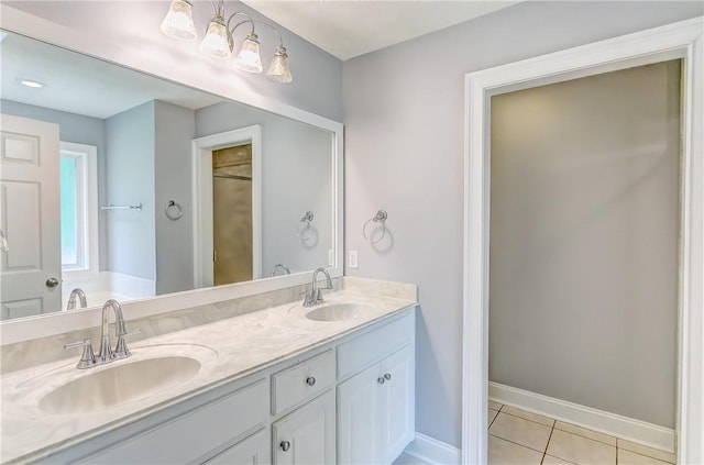 2331 Morgan Dr, Auburn, AL 36830 - bathroom featuring double vanity and tile patterned floors