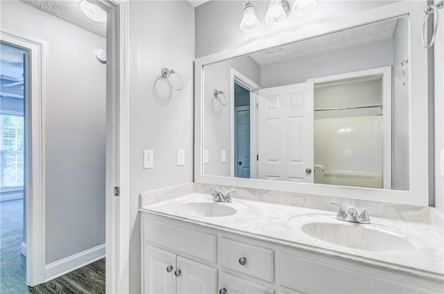 2331 Morgan Dr, Auburn, AL 36830 - full bath with double vanity and baseboards