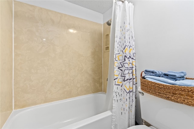 427 Harper Ave Unit 16, Auburn, AL 36830 - full bathroom featuring shower / bath combo and a textured ceiling