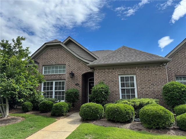 1758 Brookeview Ct, Auburn, AL 36830 - view of front facade with brick siding and a shingled roof