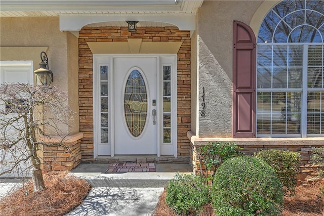 1798 Brookhaven Ct, Auburn, AL 36830 - view of exterior entry with stucco siding and stone siding