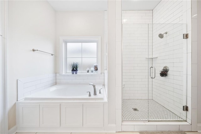 2251 Lakeview Dr, Opelika, AL 36801 - full bathroom with a garden tub and a shower stall