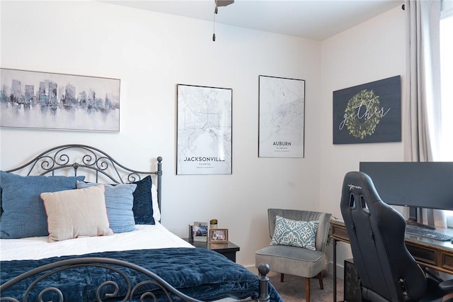 view of carpeted bedroom