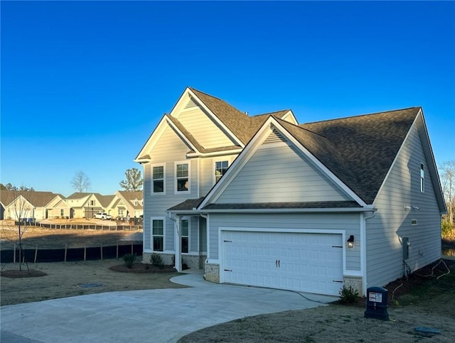 view of front of house featuring a garage