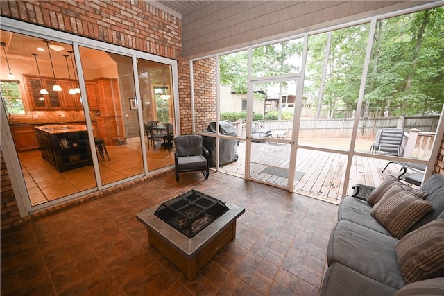 1618 Olivia Way, Auburn, AL 36830 - sunroom / solarium with an outdoor fire pit