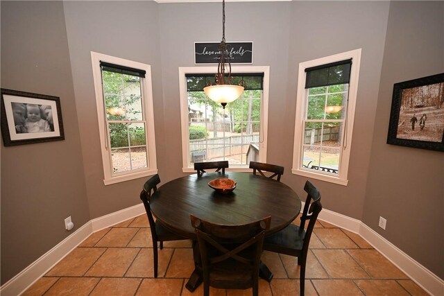 view of dining room