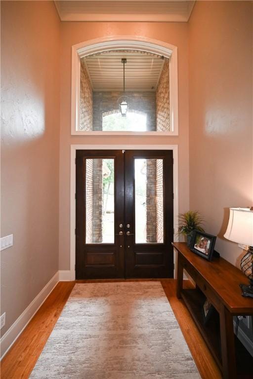 1618 Olivia Way, Auburn, AL 36830 - entrance foyer with french doors and wood finished floors