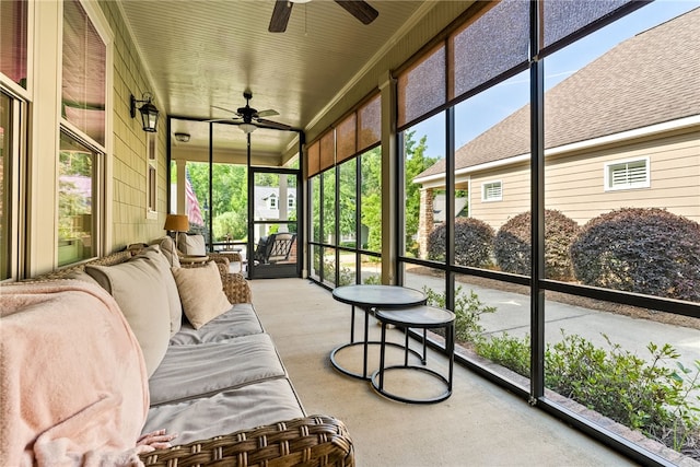 3515 Double Eagle Ln, Opelika, AL 36801 - sunroom with a ceiling fan and outdoor lounge area
