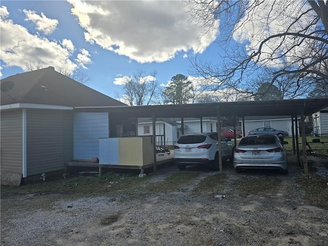 exterior space featuring a detached carport