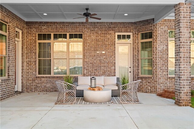 124 Merlin St, Opelika, AL 36801 - view of patio with ceiling fan and outdoor lounge area