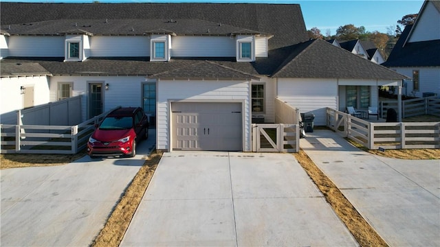 view of front facade with a garage