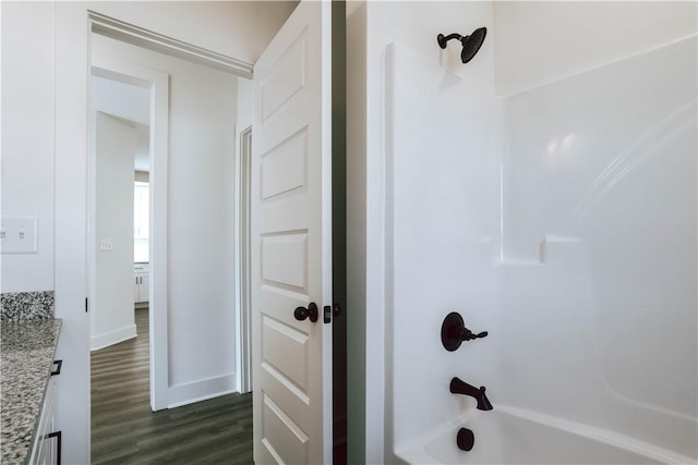 1021 Crossing Ct E, Valley, AL 36854 - full bath featuring bathing tub / shower combination, wood finished floors, and vanity