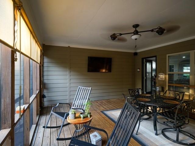 1201 Live Oak Cir, Opelika, AL 36801 - sunroom with a ceiling fan