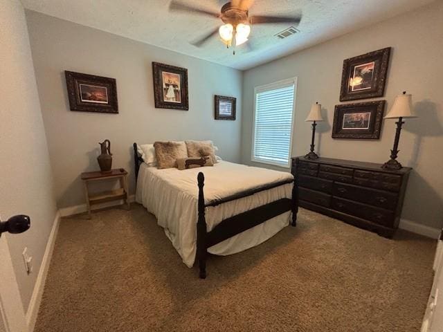 1201 Live Oak Cir, Opelika, AL 36801 - bedroom featuring carpet floors and ceiling fan