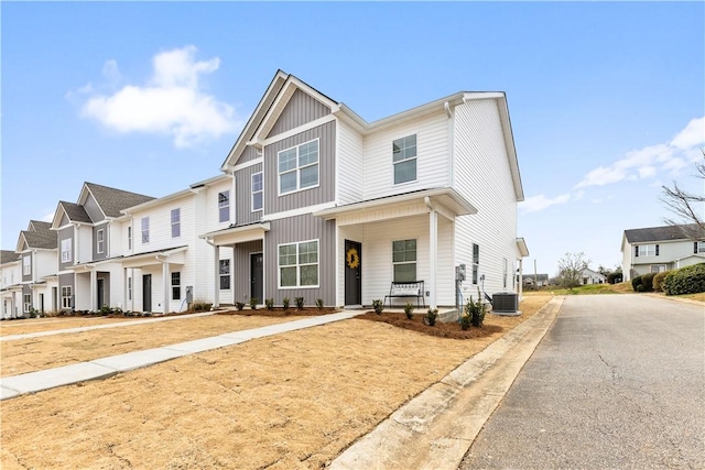 view of front of home featuring central AC