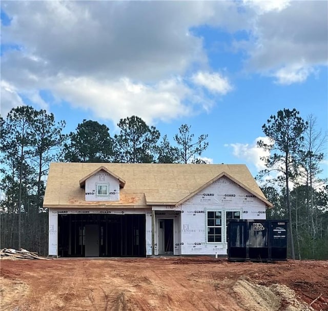 property in mid-construction featuring a garage