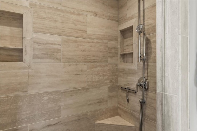 details with tiled shower