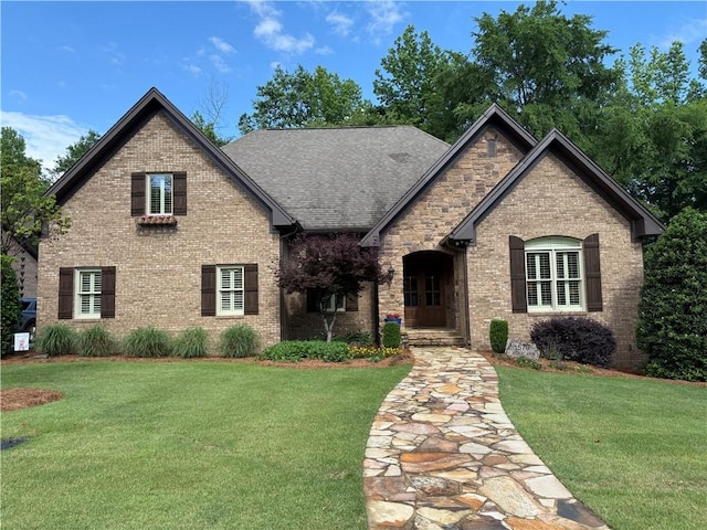 1579 Alex Ave, Auburn, AL 36830 - view of front of home featuring a front lawn, brick siding, and roof with shingles