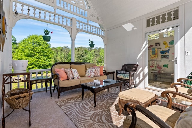 view of patio featuring outdoor lounge area